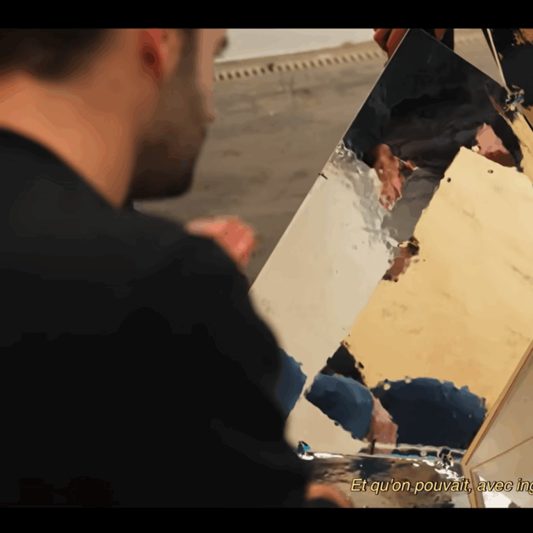 Capture du film "j'ai vu" où on voit un four solaire d'inti