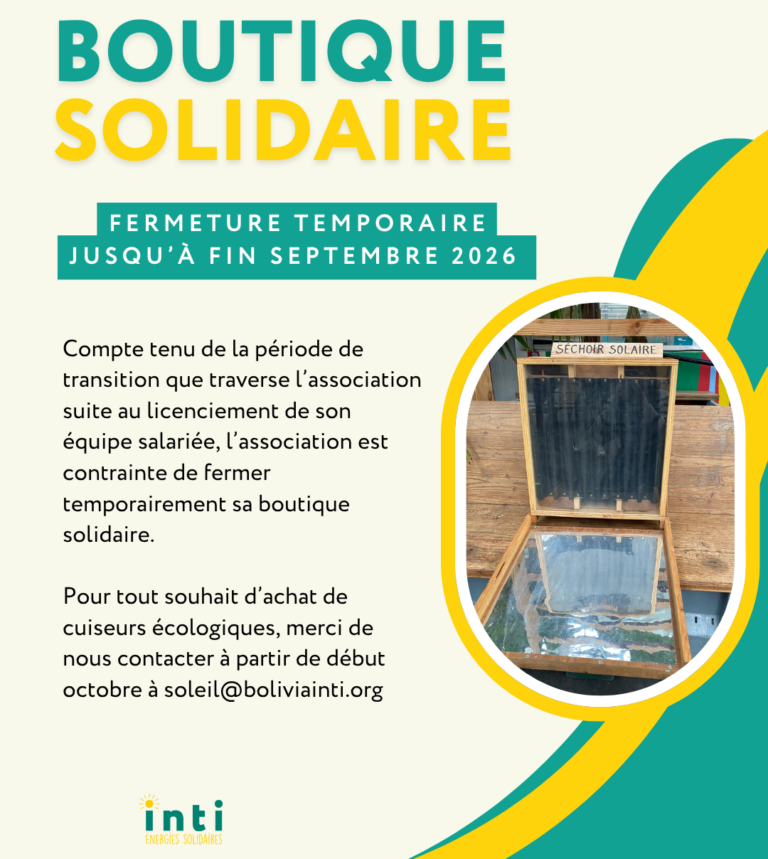 Fermeture temporaire boutique solidaire